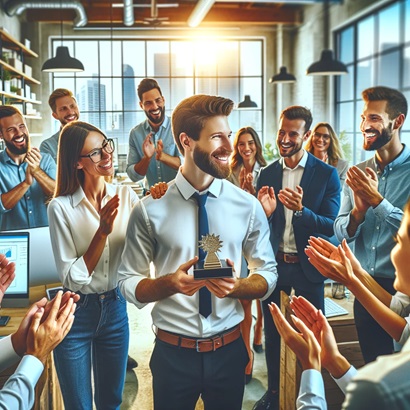 Candidate being interviewed